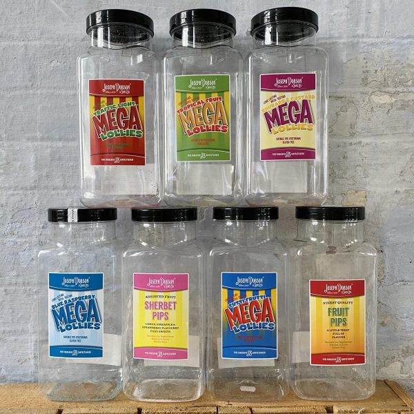 Clear Plastic Sweet Jars with Lids Scrap Centre of Creative Reuse